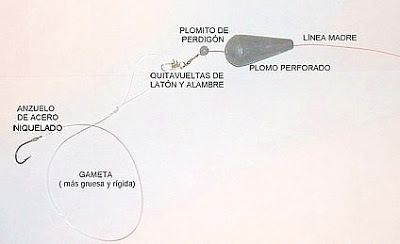 Aparejos para La pesca del sargos a fondo Plomo corrredizo para La pesca del sargos