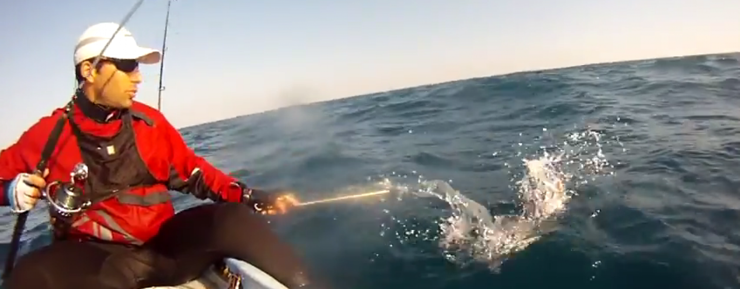 Vídeo de pesca del dentón a jigging desde kayak de pesca