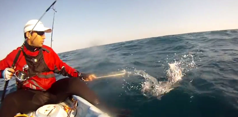 Vídeo de pesca del dentón a jigging desde kayak de pesca