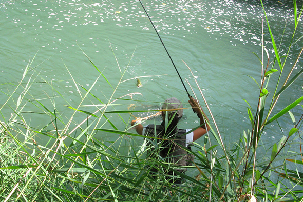 Estefanía Gómez pesca a mosca