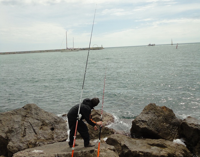 pesca a fondo de la lubina