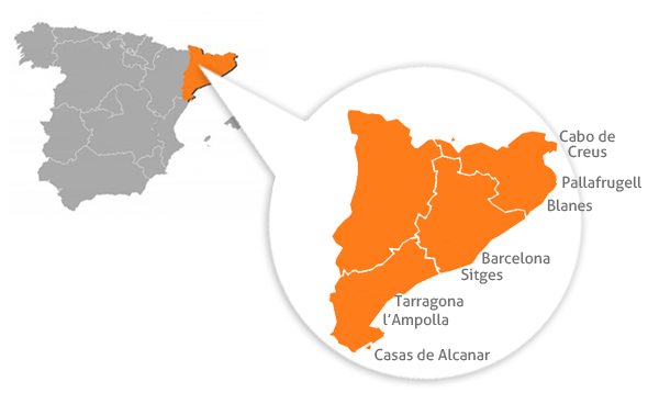 Zonas donde practicar surfcasting en Cataluña