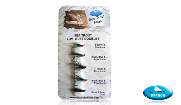 Pack de moscas especial Lumi Butt Dragon Tackle, pensadas para pescar reo.