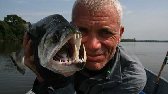 Jeremy Wade es el protagonista del vídeo de pesca de hoy. Foto de Discovery Max.