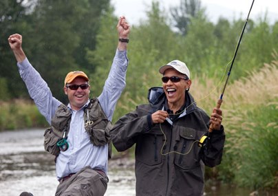 Famosos de pesca: Obama