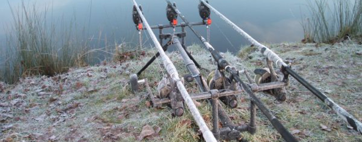 Pescar carpas en el invierno ya avanzado