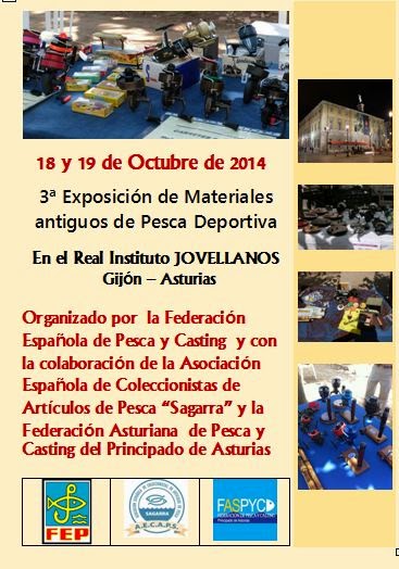 3º encuentro de coleccionistas de artículos pesca en Gijón 2014 cartel pedro