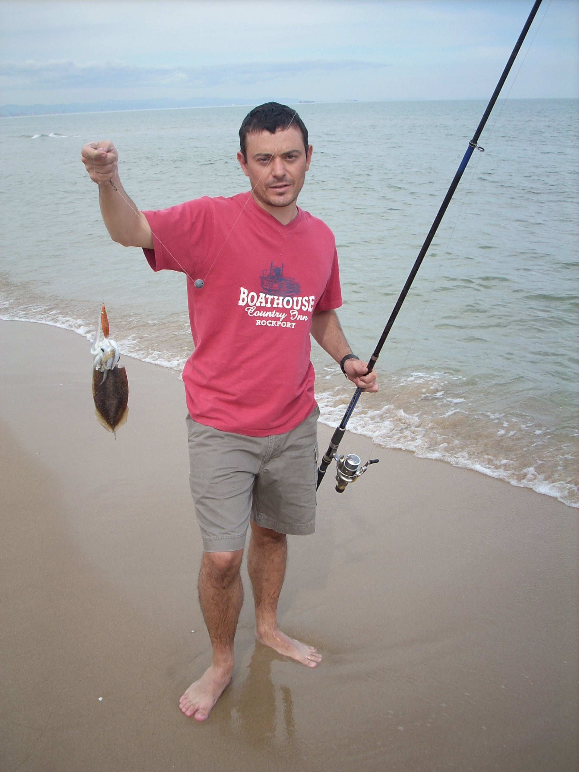 Como pescar sepias desde la orilla con Carlos Montero
