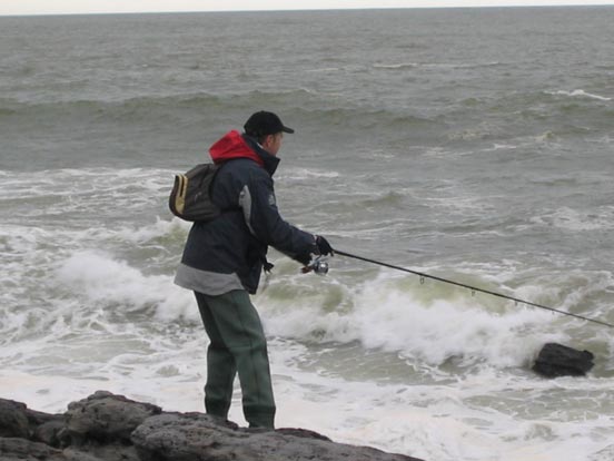 pescador de spinning costero del norte