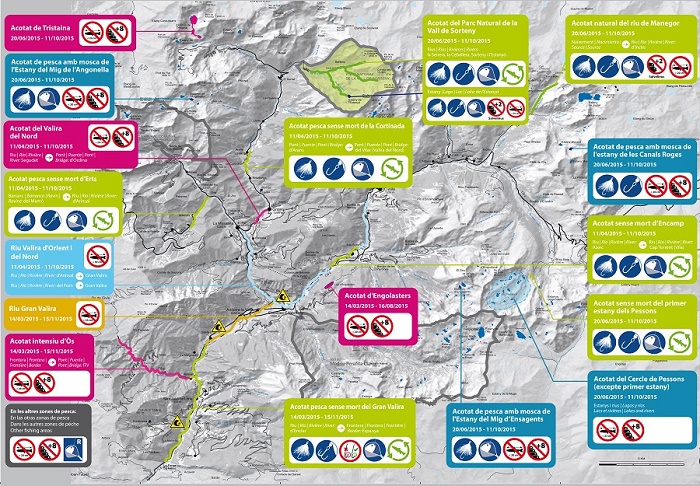 Mapa de pesca en Andorra