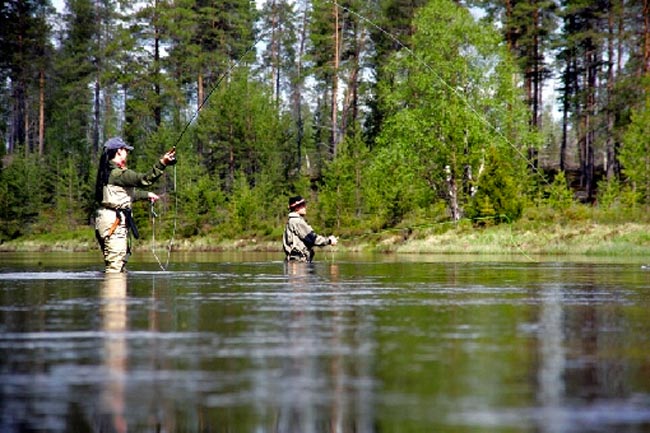 Pesca en Finlandia del Timalo